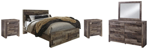 Kensley Panel Storage Bed, Dresser, Mirror and 2 Nightstands
