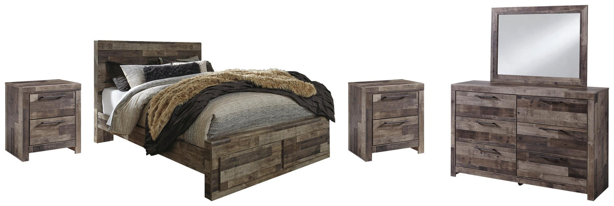 Kensley Panel Storage Bed, Dresser, Mirror and 2 Nightstands