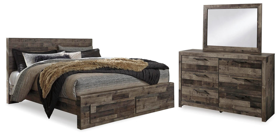 Kensley Panel Storage Bed, Dresser and Mirror