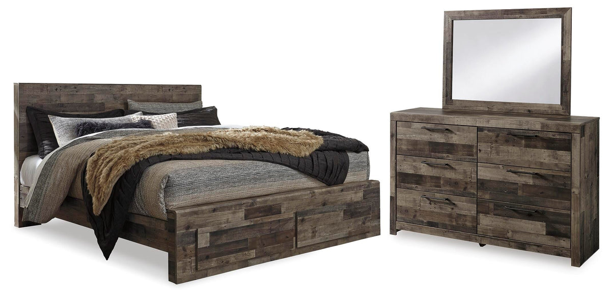 Kensley Panel Storage Bed, Dresser and Mirror