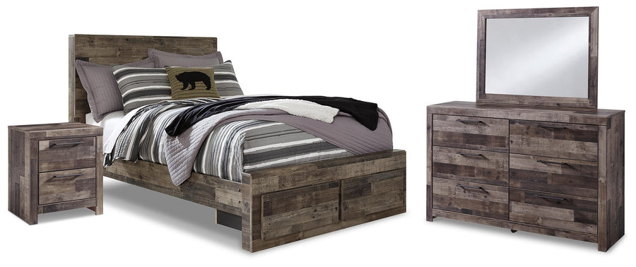 Kensley Panel Storage Bed, Dresser, Mirror and Nightstand