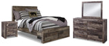 Kensley Panel Storage Bed, Dresser, Mirror and Nightstand
