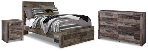 Kensley Panel Storage Bed, Dresser and Nightstand