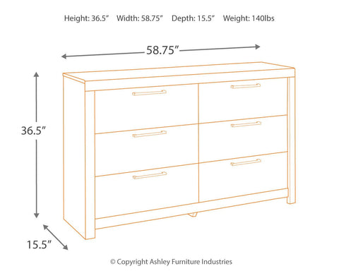 Kensley Panel Headboard, Dresser and Nightstand