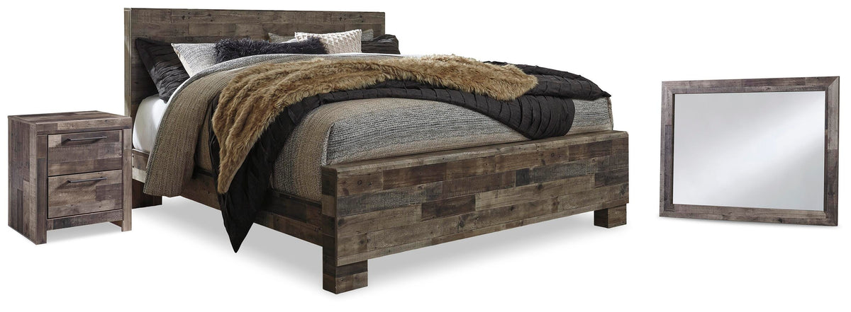 Kensley Panel Bed, Mirror and Nightstand