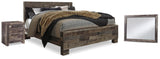 Kensley Panel Bed, Mirror and Nightstand