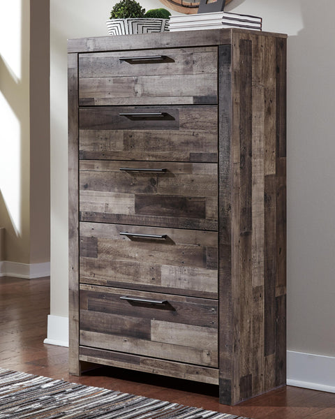 Kensley Panel Headboard with Mirrored Dresser, Chest and Nightstand