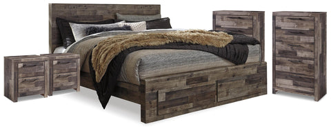 Kensley Panel Storage Bed, 2 Chests and 2 Nightstands