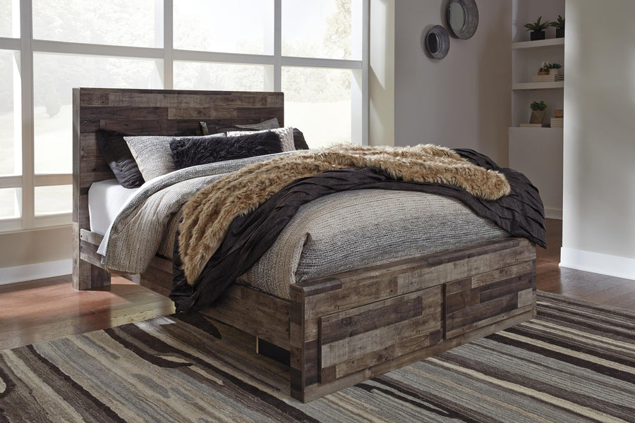 Kensley Panel Bed with 2 Storage Drawers