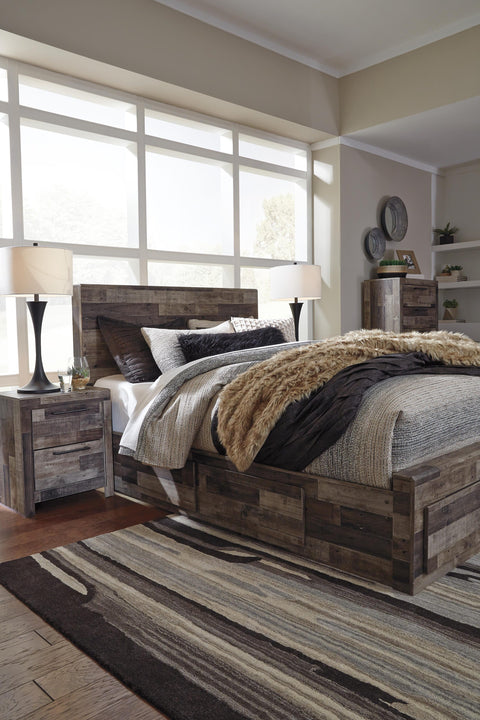 Kensley Panel Bed with 4 Storage Drawers
