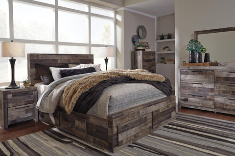 Kensley Panel Bed with 4 Storage Drawers