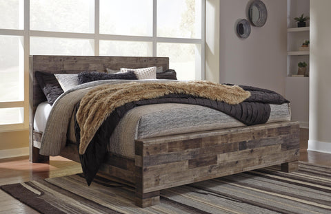 Kensley Panel Bed with Mirrored Dresser, Chest and Nightstand
