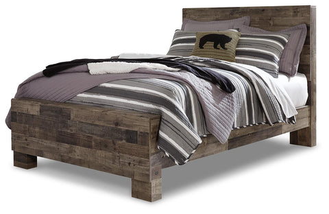 Kensley Panel Bed with Mirrored Dresser, Chest and Nightstand