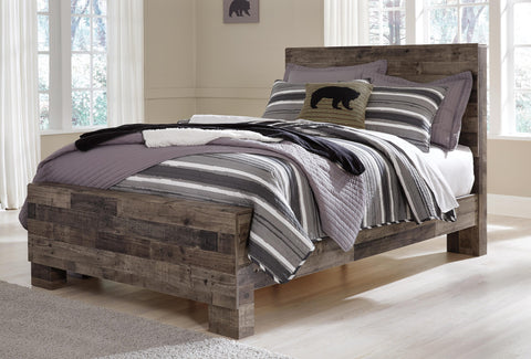 Kensley Panel Bed with Mirrored Dresser and 2 Nightstands