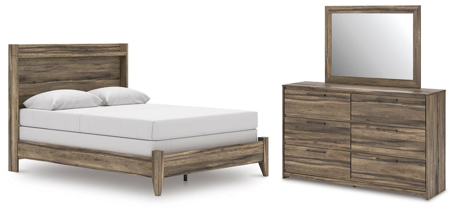 Bramwell Panel Bed, Dresser and Mirror
