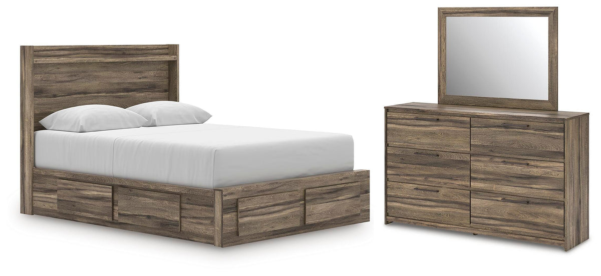 Bramwell Panel Storage Bed, Dresser and Mirror