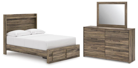 Bramwell Panel Storage Bed, Dresser and Mirror