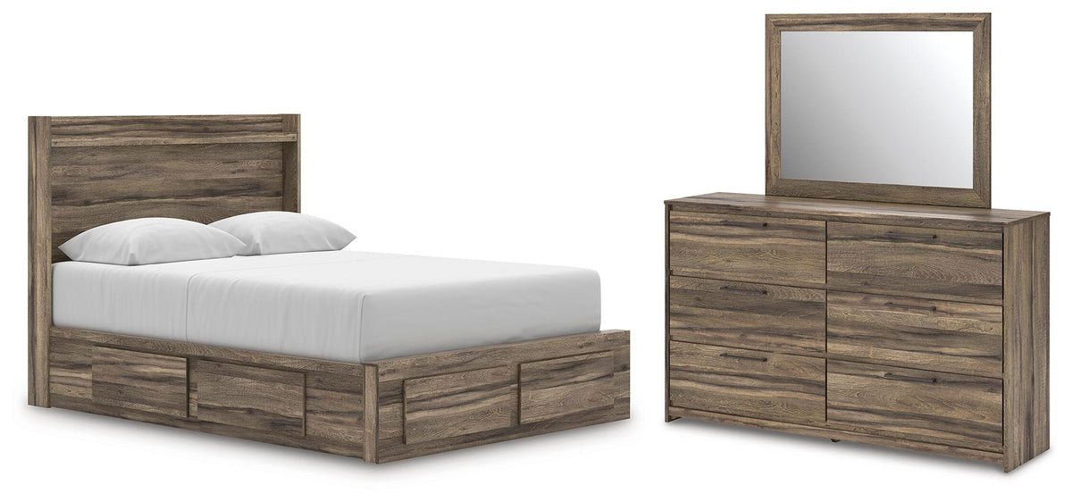 Bramwell Panel Storage Bed, Dresser and Mirror