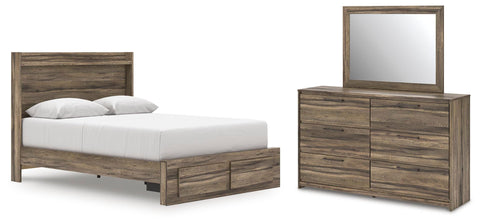 Bramwell Panel Storage Bed, Dresser and Mirror