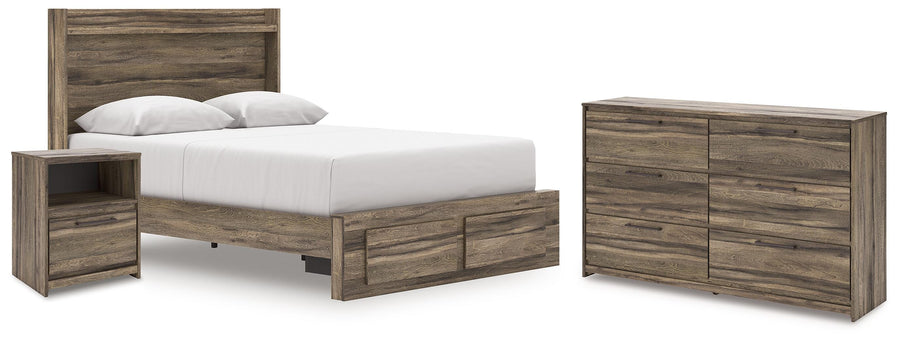 Bramwell Panel Storage Bed, Dresser and Nightstand