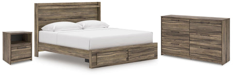 Bramwell Panel Storage Bed, Dresser and Nightstand