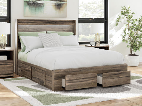 Bramwell Panel Storage Bed, Dresser and Mirror