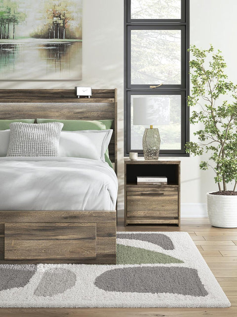 Bramwell Panel Storage Bed, Dresser, Mirror and Nightstand