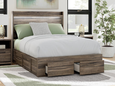 Bramwell Panel Storage Bed, Dresser and Mirror