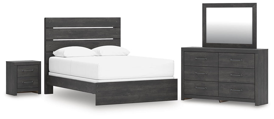 Hollivern Panel Bed, Dresser, Mirror and Nightstand