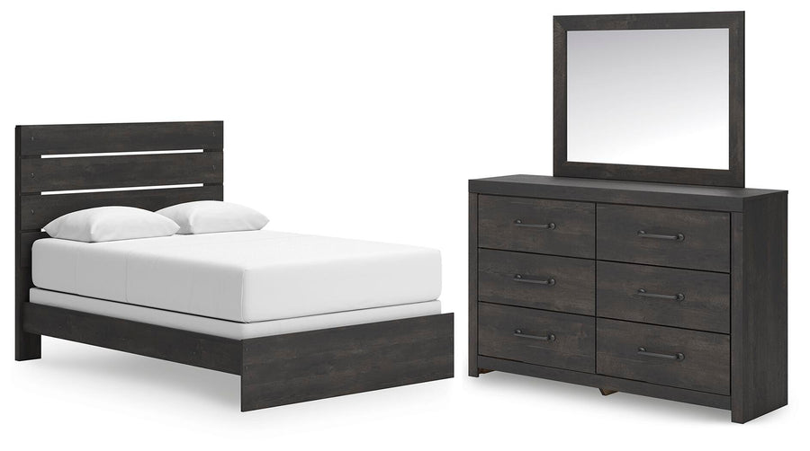 Hollivern Panel Bed, Dresser and Mirror