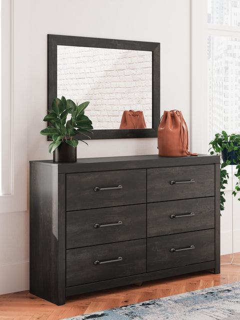Hollivern Panel Bed with Storage. Dresser, Mirror and Nightstand