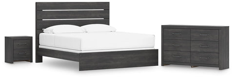 Hollivern Panel Bed, Dresser and Nightstand