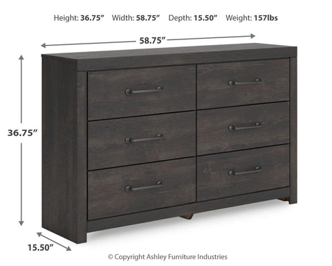 Hollivern Panel Bed, Dresser and Nightstand