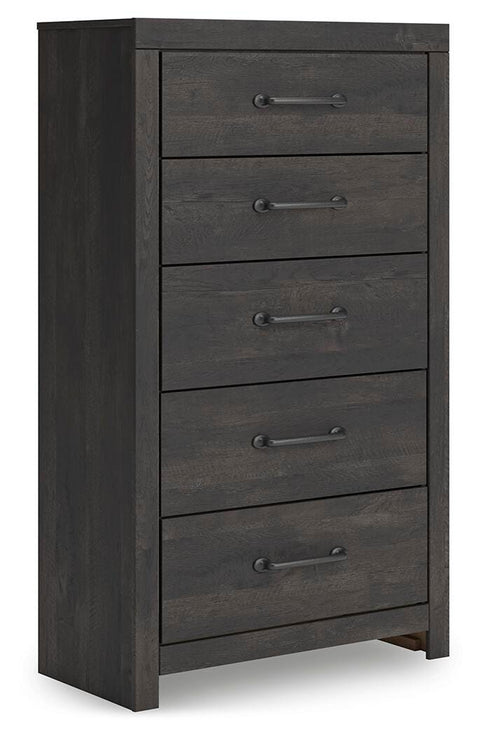 Hollivern Panel Storage Bed, Dresser, Mirror, Chest and 2 Nightstands
