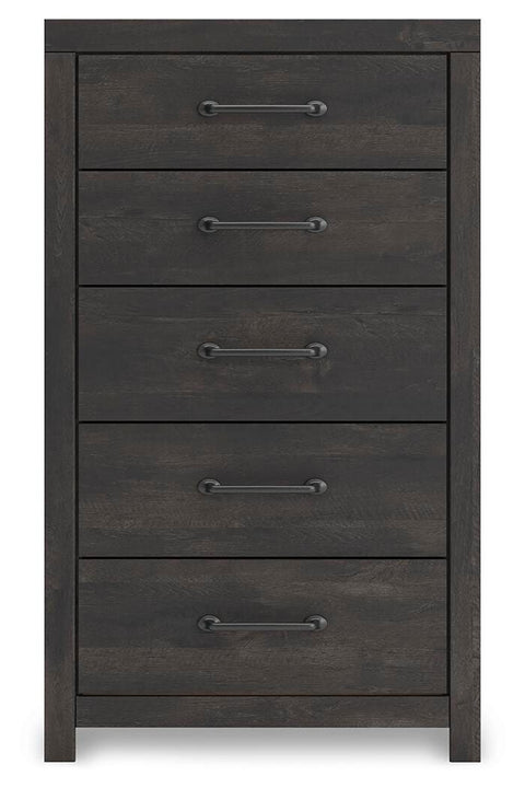 Hollivern Panel Bed with Storage, Dresser, Mirror, Chest and 2 Nightstands