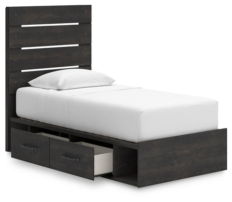 Hollivern Panel Bed with Storage, Dresser and Mirror