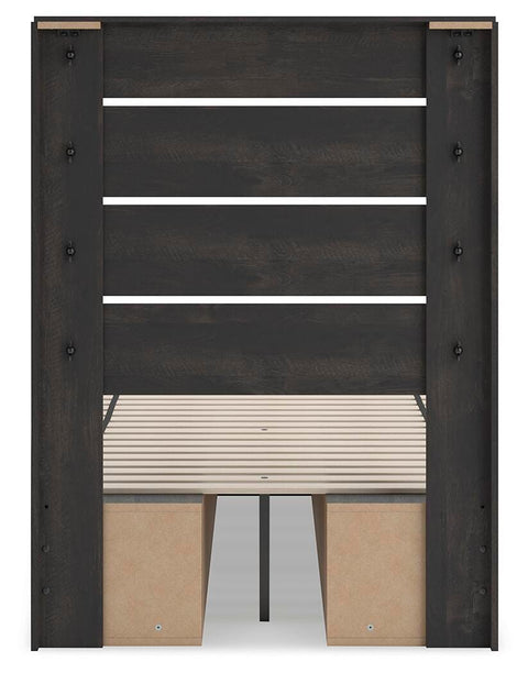 Hollivern Panel Bed with Storage, Dresser, Mirror, Chest and 2 Nightstands