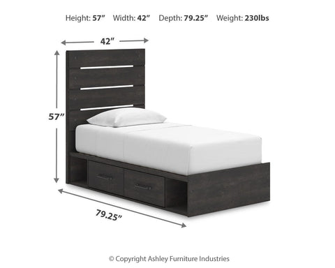Hollivern Panel Bed with Storage. Dresser, Mirror and Nightstand