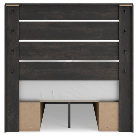 Hollivern Panel Bed with Storage, Dresser and Mirror