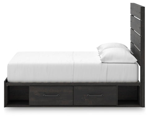 Hollivern Panel Bed with Storage. Dresser, Mirror and Nightstand