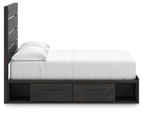 Hollivern Panel Bed with Storage, Dresser and Mirror