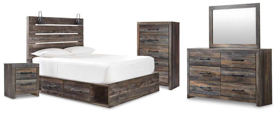 Drystan Panel Storage Bed, Dresser, Mirror, Chest and Nightstand
