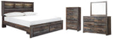 Drystan Storage Bed, Dresser, Mirror and Chest