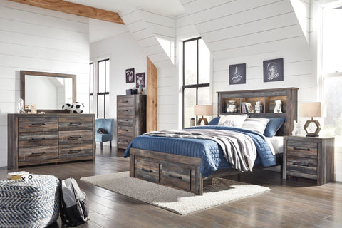 Drystan Bookcase Bed with 2 Storage Drawers with Dresser