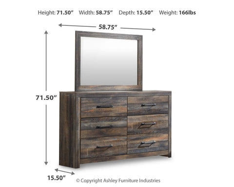Drystan Bookcase Storage Bed, Dresser, Mirror, Chest and 2 Nightstands