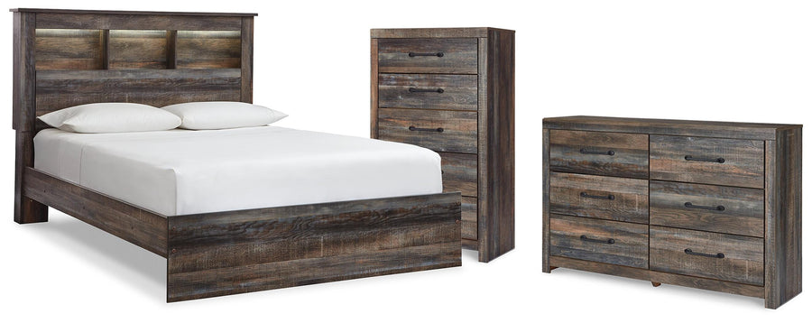 Drystan Bookcase Bed, Dresser and Chest