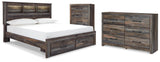 Drystan Bookcase Storage Bed, Dresser and Chest