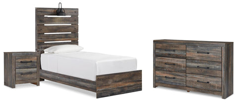 Drystan Panel Bed with Dresser and Nightstand