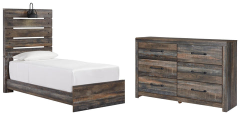 Drystan Panel Bed with Dresser