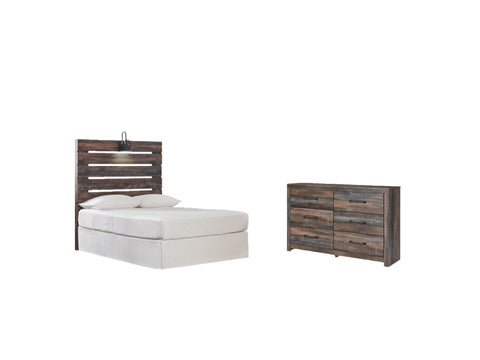 Drystan Panel Headboard with Dresser